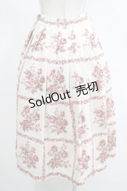 画像3: Fi.n.t / ローズパネル柄タックスカート Free beige×red H-25-12-10-028-CA-SK-NS-ZH