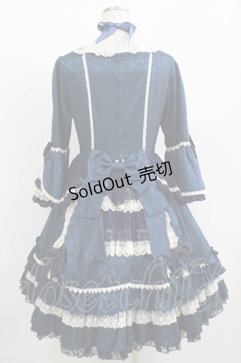 画像3: Angelic Pretty / ローズガーデンプリンセスワンピース free 紺 H-25-12-10-002-AP-OP-NS-ZH (3)