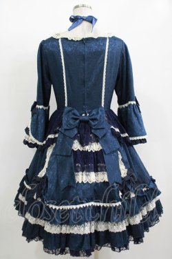 画像3: Angelic Pretty / ローズガーデンプリンセスワンピース free 紺 H-25-12-10-002-AP-OP-NS-ZH