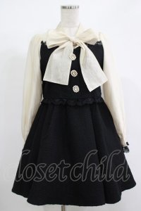 Rojita / ビジュボウタイリボンツイードワンピース Free ブラック/ベージュ H-25-12-10-029-LO-OP-NS-ZH