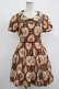 画像1: LIZ LISA / 花柄ワンピース Free ブラウン H-25-12-10-033-LO-TO-NS-ZH (1)