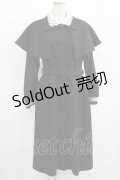 melume / maki/レース襟2wayケープコート M ブラック H-25-12-10-035-GO-CO-NS-ZH