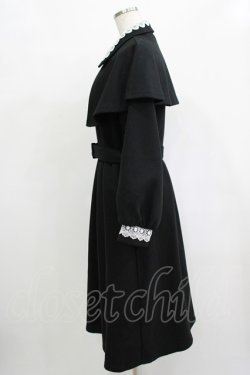 画像2: melume / maki/レース襟2wayケープコート M ブラック H-25-12-10-035-GO-CO-NS-ZH