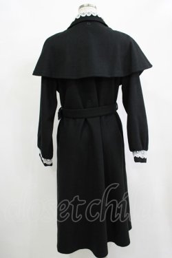 画像3: melume / maki/レース襟2wayケープコート M ブラック H-25-12-10-035-GO-CO-NS-ZH