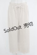 axes femme / カット素材プリーツパンツ M ベージュ H-25-12-10-038-AX-PA-NS-ZH