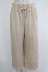 axes femme / カット素材プリーツパンツ M ベージュ H-25-12-10-038-AX-PA-NS-ZH