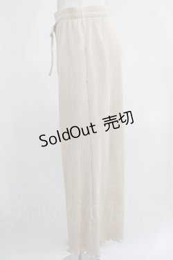 画像2: axes femme / カット素材プリーツパンツ M ベージュ H-25-12-10-038-AX-PA-NS-ZH