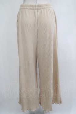 画像3: axes femme / カット素材プリーツパンツ M ベージュ H-25-12-10-038-AX-PA-NS-ZH