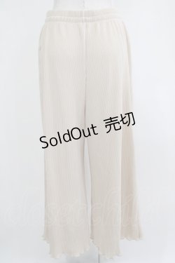 画像3: axes femme / カット素材プリーツパンツ M ベージュ H-25-12-10-038-AX-PA-NS-ZH