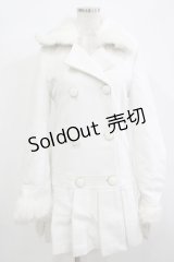 DearMyLove / ファー襟コート M ホワイト H-25-12-10-040-EL-CO-NS-ZH