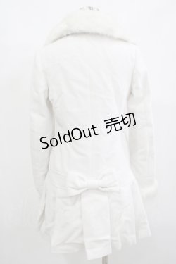 画像3: DearMyLove / ファー襟コート M ホワイト H-25-12-10-040-EL-CO-NS-ZH