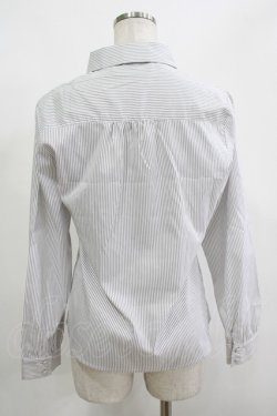 画像3: F i.n.t / ロゴリボンタイ付きピンタックブラウス Free OFF×BL H-25-12-10-043-CA-BL-NS-ZH