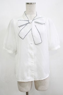 画像1: Fi.n.t / ピコミシンシアーボウタイブラウス Free OFF WHITE H-25-12-10-044-CA-BL-NS-ZH