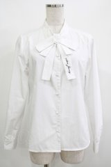 Fi.n.t / ロゴ刺繍ボウタイ長袖ブラウス Free OFF WHITE H-25-12-10-045-CA-BL-NS-ZH