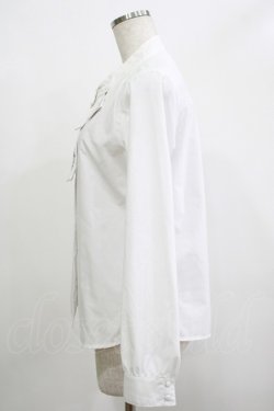 画像2: Fi.n.t / ロゴ刺繍ボウタイ長袖ブラウス Free OFF WHITE H-25-12-10-045-CA-BL-NS-ZH