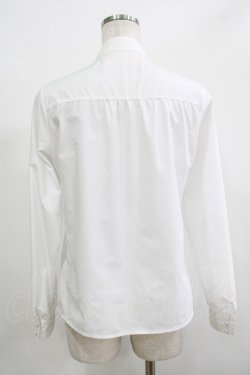 画像3: Fi.n.t / ロゴ刺繍ボウタイ長袖ブラウス Free OFF WHITE H-25-12-10-045-CA-BL-NS-ZH