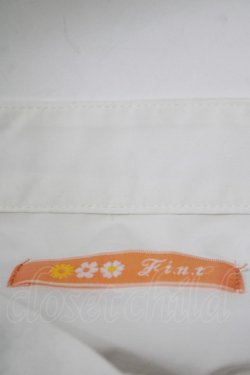 画像4: Fi.n.t / ロゴ刺繍ボウタイ長袖ブラウス Free OFF WHITE H-25-12-10-045-CA-BL-NS-ZH