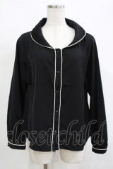 an another angelus / パイピング使いショールカラーブラウス Free BLACK H-25-12-10-046-CA-BL-NS-ZH