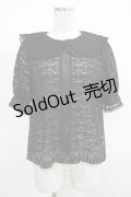 m petit by misako / TT* AOKレースブラウス M ブラック H-25-12-10-047-LO-BL-NS-ZH
