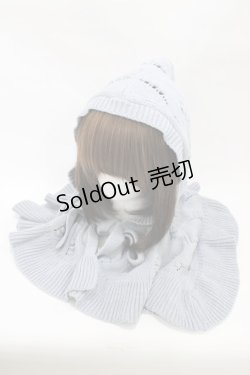 画像1: merry jenny / ケープカラーニットフーディー  ブルー H-25-12-10-1001-LO-AC-KB-ZH