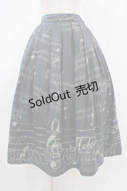 画像1: Melody BasKet / Ensemble Melodyスカート  ブラック H-25-12-10-1034-LO-SK-KB-ZH