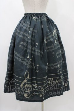 画像2: Melody BasKet / Ensemble Melodyスカート  ブラック H-25-12-10-1034-LO-SK-KB-ZH