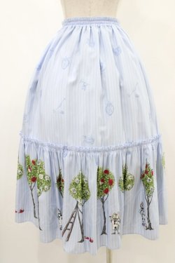 画像2: Emily Temple cute / Painting Roseロングスカート  サックス H-25-12-10-1035-ET-SK-KB-ZH