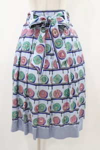 Jane Marple Dans Le Salon / Dish＆Dishミディスカート  ブルーグレイ H-25-12-10-1036-JM-SK-KB-ZH