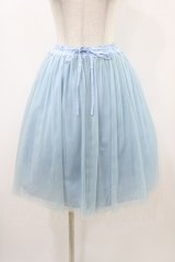 Jane Marple / ギャザーチュチュスカート  サックス H-25-12-10-1039-JM-SK-KB-ZH