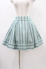 Jane Marple / レジメンタルストライプのミニスカート  ミント H-25-12-10-1041-JM-SK-KB-ZH