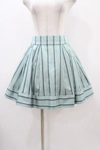 Jane Marple / レジメンタルストライプのミニスカート  ミント H-25-12-10-1041-JM-SK-KB-ZH