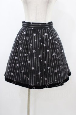 画像1: MILK / Sweetアロースカート  ブラックラメ×クールピンク H-25-12-10-1042-ML-SK-KB-ZH