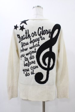 画像2: HELL CAT PUNKS / ニットカーディガン  オフホワイト H-25-12-10-1050-PU-TO-KB-ZH