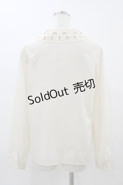 画像2: Jane Marple / フラワーアイレットカラーのブラウス  アイボリー H-25-12-10-1051-JM-BL-KB-ZH