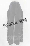 Qutie Frash / レオパード切替ワイドパンツ  ブラック H-25-12-10-1011-QU-PA-KB-ZH