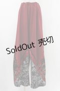 Qutie Frash / チャイナワイドパンツ  レッド H-25-12-10-1012-QU-PA-KB-ZH