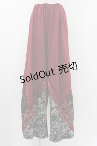 Qutie Frash / チャイナワイドパンツ  レッド H-25-12-10-1012-QU-PA-KB-ZH