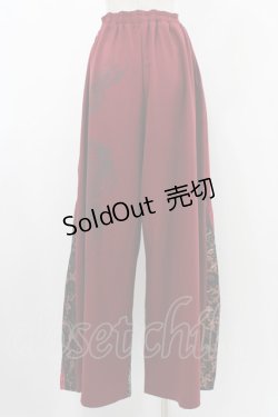 画像2: Qutie Frash / チャイナワイドパンツ  レッド H-25-12-10-1012-QU-PA-KB-ZH