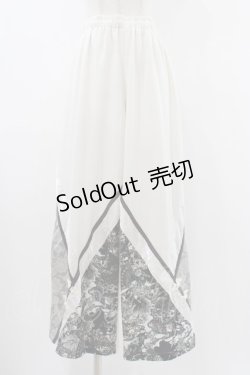 画像1: Qutie Frash / チャイナワイドパンツ  ホワイト H-25-12-10-1013-QU-PA-KB-ZH