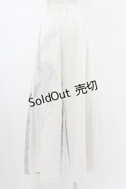 画像2: Qutie Frash / チャイナワイドパンツ  ホワイト H-25-12-10-1013-QU-PA-KB-ZH