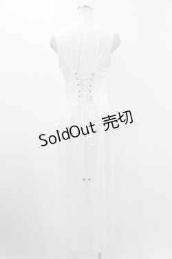 画像2: Qutie Frash / チャイナスリットワンピース  ホワイト H-25-12-10-1014-QU-OP-KB-ZH