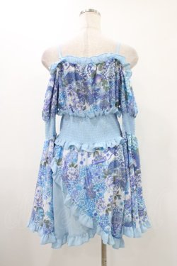 画像2: Qutie Frash / オフショルチュニック  水色 H-25-12-10-1016-QU-TO-KB-ZH
