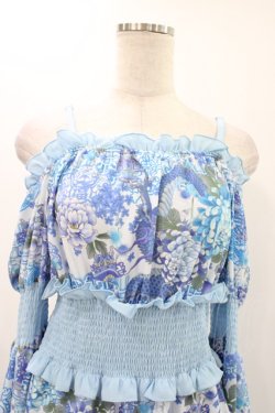 画像4: Qutie Frash / オフショルチュニック  水色 H-25-12-10-1016-QU-TO-KB-ZH