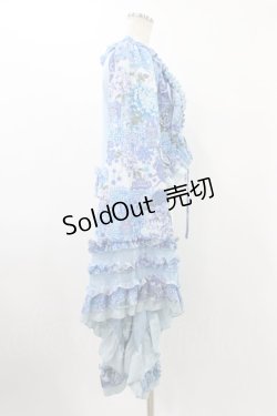 画像3: Qutie Frash / 着物フリルショートカーデ  水色 H-25-12-10-1017-QU-OP-KB-ZH
