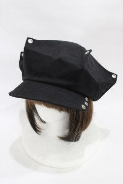 画像1: uf. / ツノツノキャスケット  ブラック H-25-12-10-1003-0-AC-KB-ZH