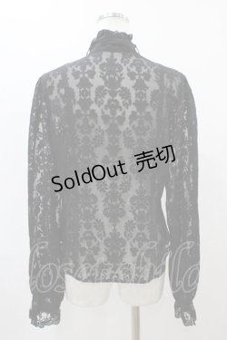 画像2: Moi-meme-Moitie / タイニーローズレースリボンブラウス 9号 ブラック H-25-12-10-1020-MO-BL-KB-ZH