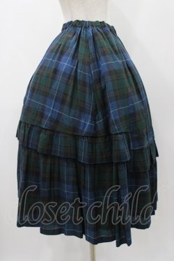 画像3: Jane Marple Dans Le Salon / タータンチェックパネルスカート  ネイビー H-25-12-10-1023-JM-SK-KB-ZH