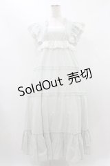 merry jenny / ストライプレースワンピース  グリーン H-25-12-10-1025-LO-OP-KB-ZH