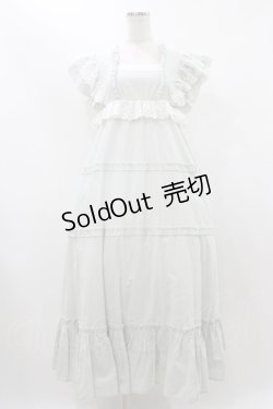 画像1: merry jenny / ストライプレースワンピース  グリーン H-25-12-10-1025-LO-OP-KB-ZH