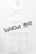 merry jenny / フリルティアードワンピース  オフホワイト H-25-12-10-1026-LO-OP-KB-ZH